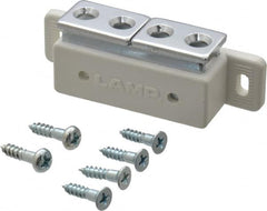 Sugatsune - 2.36" Long x 0.71" Wide x 0.63" High, Plastic & Steel Magnetic Touch Latch - White Finish, 6.1 Magnetic Force, 25/32" Long Strike, 35/64" Wide Strike - Benchmark Tooling