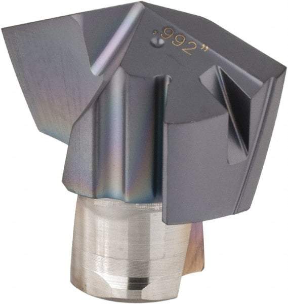 Iscar - Series ICP, 0.992" Diam Grade IC908 140° Replaceable Drill Tip - Carbide, TiAlN Finish, 25 Seat Size, Through Coolant - Benchmark Tooling