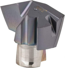 Iscar - Series ICP, 0.992" Diam Grade IC908 140° Replaceable Drill Tip - Carbide, TiAlN Finish, 25 Seat Size, Through Coolant - Benchmark Tooling