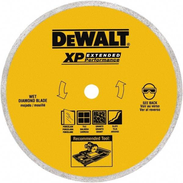 DeWALT - 8" Diam, 5/8" Arbor Hole Diam, Wet & Dry Cut Saw Blade - Diamond-Tipped, Standard Round Arbor - Benchmark Tooling