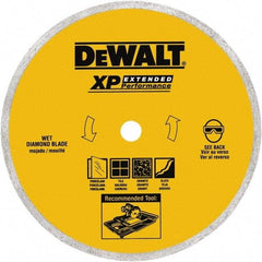 DeWALT - 8" Diam, 5/8" Arbor Hole Diam, Wet & Dry Cut Saw Blade - Diamond-Tipped, Standard Round Arbor - Benchmark Tooling