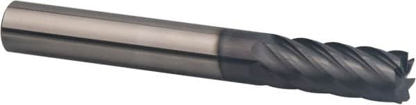 SGS - 1/4", 7 Flute, Single End, Solid Carbide, 0.015" Corner Radius End Mill - 2-1/2" OAL, 35° Helix, Right Hand Flute, 3/4" LOC, Right Hand Cut - Benchmark Tooling