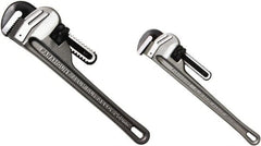 Paramount - 2 Piece, 0" to 1-1/2" & 0" to 2-1/2", Straight Pipe Wrench Set - Inch Measurement Standard - Benchmark Tooling