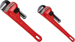 Paramount - 2 Piece, 0" to 1" & 0" to 2", Straight Pipe Wrench Set - Inch Measurement Standard - Benchmark Tooling