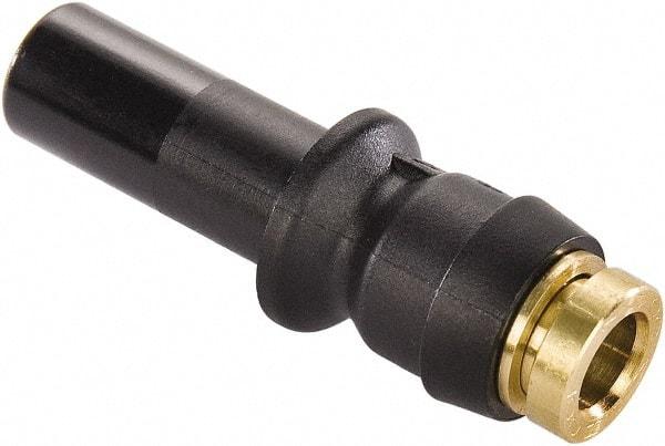 Parker - 1/4 x 3/8" Outside Diam, Brass Push-to-Connect Tube Plug-In Adapter - 250 Max psi, Push to Connect Connection, Buna-N O-Ring - Benchmark Tooling