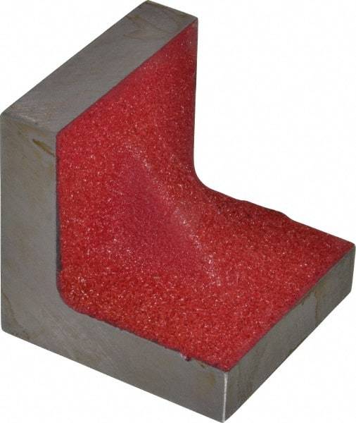 Suburban Tool - 2" Wide x 2" Deep x 2" High Cast Iron Precision-Ground Angle Plate - Standard Plate, Flat Surface, Single Web, 1/2" Thick, Single Plate - Benchmark Tooling