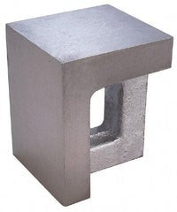 Interstate - 1 Hole, 10" High x 5-1/2" Wide x 8" Deep, Right Angle Iron - Semi-Steel, Precision Ground, Parallel & Square to within 0.0018" per 6" - Benchmark Tooling