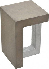 Interstate - 1 Hole, 6" High x 4" Wide x 4" Deep, Right Angle Iron - Semi-Steel, Precision Ground, Parallel & Square to within 0.0018" per 6" - Benchmark Tooling