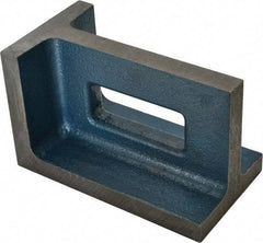 Interstate - 1 Hole, 8" High x 4-1/2" Wide x 5" Deep, Right Angle Iron - Semi-Steel, Precision Ground, Parallel & Square to within 0.0018" per 6" - Benchmark Tooling