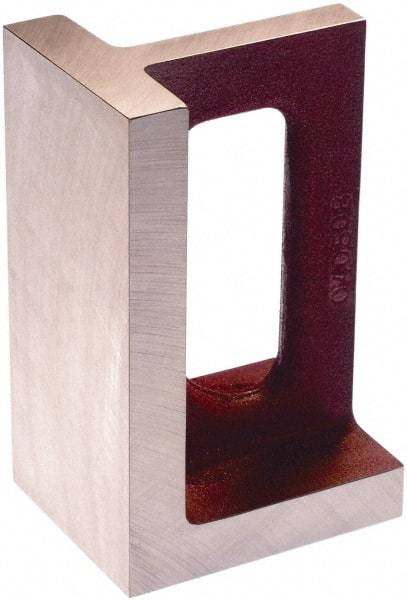 Suburban Tool - 1 Hole, 12" High x 5" Wide x 8" Deep, Right Angle Iron - Cast Iron, Machined, 1-1/4" Thick, Parallel & Square to within 0.002" per 6" - Benchmark Tooling