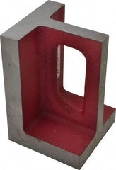 Suburban Tool - 1 Hole, 6" High x 4" Wide x 4" Deep, Right Angle Iron - Cast Iron, Machined, 7/8" Thick, Parallel & Square to within 0.002" per 6" - Benchmark Tooling