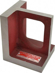 Suburban Tool - 1 Hole, 6" High x 4-1/2" Wide x 5" Deep, Right Angle Iron - Cast Iron, Machined, 7/8" Thick, Parallel & Square to within 0.002" per 6" - Benchmark Tooling