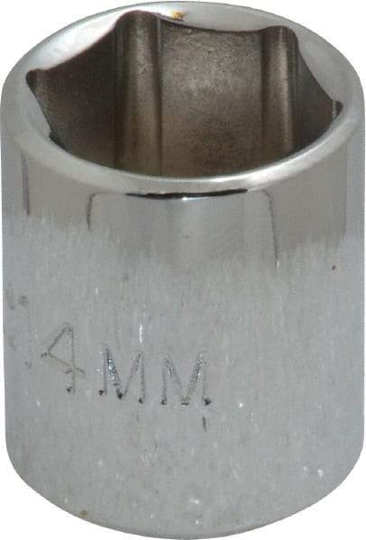 Proto - 1/4" Drive, Standard Hand Socket - 6 Points, 7/8" OAL, Chrome Vanadium, Chrome Finish - Benchmark Tooling