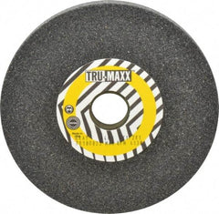 Tru-Maxx - 46 Grit Aluminum Oxide Bench & Pedestal Grinding Wheel - 6" Diam x 1" Hole x 1/2" Thick, 4138 Max RPM, O Hardness, Coarse Grade , Vitrified Bond - Benchmark Tooling