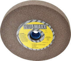Tru-Maxx - 60 Grit Aluminum Oxide Bench & Pedestal Grinding Wheel - 6" Diam x 1" Hole x 3/4" Thick, 5410 Max RPM, O Hardness, Medium Grade , Vitrified Bond - Benchmark Tooling