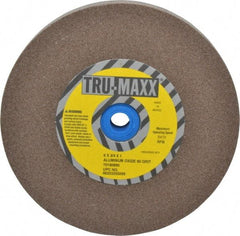 Tru-Maxx - 80 Grit Aluminum Oxide Bench & Pedestal Grinding Wheel - 6" Diam x 1" Hole x 3/4" Thick, 5410 Max RPM, O Hardness, Medium Grade , Vitrified Bond - Benchmark Tooling