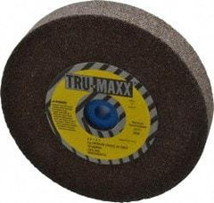 Tru-Maxx - 46 Grit Aluminum Oxide Bench & Pedestal Grinding Wheel - 6" Diam x 1" Hole x 1" Thick, 5410 Max RPM, O Hardness, Coarse Grade , Vitrified Bond - Benchmark Tooling