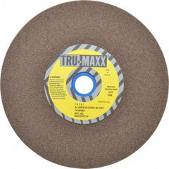 Tru-Maxx - 60 Grit Aluminum Oxide Bench & Pedestal Grinding Wheel - 7" Diam x 1" Hole x 1" Thick, 3600 Max RPM, O Hardness, Medium Grade , Vitrified Bond - Benchmark Tooling