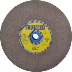 Tru-Maxx - 80 Grit Aluminum Oxide Bench & Pedestal Grinding Wheel - 7" Diam x 1" Hole x 1" Thick, 3600 Max RPM, O Hardness, Medium Grade , Vitrified Bond - Benchmark Tooling