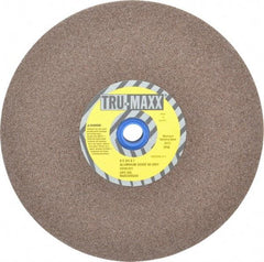 Tru-Maxx - 60 Grit Aluminum Oxide Bench & Pedestal Grinding Wheel - 8" Diam x 1" Hole x 3/4" Thick, 3600 Max RPM, O Hardness, Medium Grade , Vitrified Bond - Benchmark Tooling
