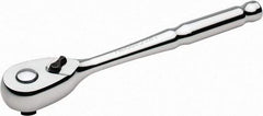 Paramount - 3/8" Drive Pear Head Quick-Release Ratchet - Chrome Finish, 8" OAL, 72 Gear Teeth - Benchmark Tooling