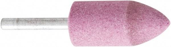 Camel Grinding Wheels - 7/8" Head Diam x 2" Thickness, A11, Tree End, Aluminum Oxide Mounted Point - Pink, Medium Grade - Benchmark Tooling