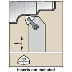 Kennametal - MWLN, Right Hand Cut, -5° Lead Angle, 32mm Shank Height x 32mm Shank Width, Negative Rake Indexable Turning Toolholder - 171.2mm OAL, WN..0804.. Insert Compatibility, Series Kenloc - Benchmark Tooling