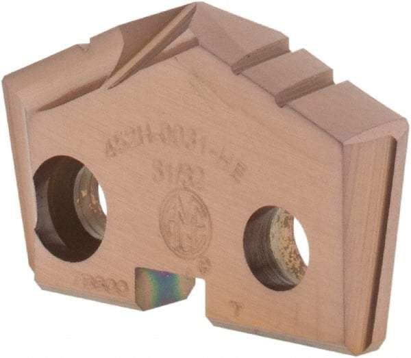 Allied Machine and Engineering - 31/32" Diam x 3/16" Thick, Seat Code 2, 132° Included Angle Spade Drill Insert - AM200 Coated, Cobalt, Grade Super Cobalt, Series GEN2 T-A - Benchmark Tooling