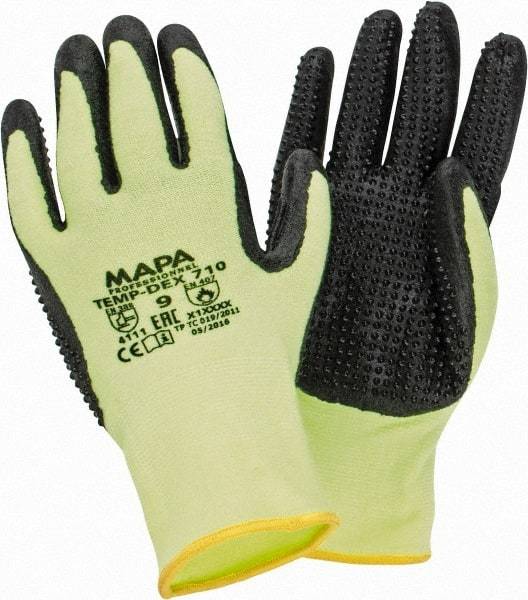 MAPA Professional - Size L Thermal Acrylic Lined Nitrile Heat Resistant Glove - 9-3/4" OAL, Knit Wrist Cuff - Benchmark Tooling