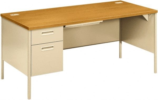 Hon - Office Cubicle Workstations & Worksurfaces Type: Single Left Pedestal Workstation Desk Width (Inch): 68-3/4 - Benchmark Tooling