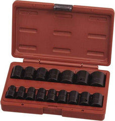 Paramount - 16 Piece 1/2" Drive Standard Impact Socket Set - 6 Points, 10 to 27mm, Metric Measurement Standard - Benchmark Tooling