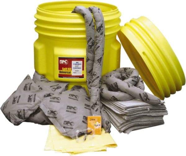 Brady SPC Sorbents - Chemical Neutralizer & Absorbent Spill Kit - 65 Gal Bucket - Benchmark Tooling