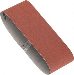 Porter-Cable - 4" Wide x 24" OAL, 80 Grit, Aluminum Oxide Abrasive Belt - Aluminum Oxide, Medium, Coated, X Weighted Cloth Backing, Dry - Benchmark Tooling