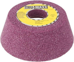Tru-Maxx - 5" Diam x 1-1/4" Hole x 1-3/4" Thick, K Hardness, 46 Grit Surface Grinding Wheel - Aluminum Oxide, Type 11, Coarse Grade, Vitrified Bond, No Recess - Benchmark Tooling