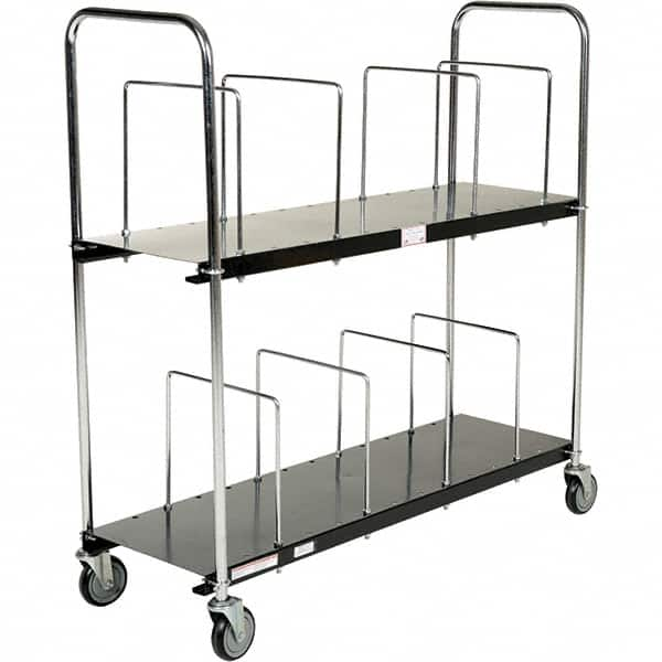 Vestil - 400 Lb Capacity Steel Carton Cart - 18" OAW, Rubber Casters - Benchmark Tooling