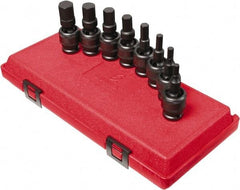 Sunex Tools - 8 Piece 1/2" Drive Metric Impact Hex Bit Socket Set - 6 to 19mm Hex - Benchmark Tooling