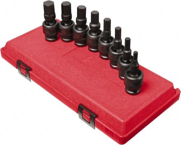 Sunex Tools - 8 Piece 1/2" Drive Inch Impact Hex Bit Socket Set - 1/4 to 3/4" Hex - Benchmark Tooling