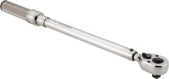 CDI - 1/2" Drive Micrometer Adjustable Torque Wrench - 40 N/m to 200 N/m Torque, 19" OAL, 2 N/m Graduation - Benchmark Tooling