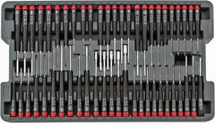 Wiha - 51 Piece Hex, Nut Driver, Phillips, Slotted & Torx Screwdriver Set - Bit Sizes: Hex SAE 0.028, 0.035, 0.05, 1/16, 5/64, 3/32, 7/64, 1/8, 9/64 & 5/32, Philips #000 to #1, Torx T1, T2, T3, T4, T5, T6, T7, T8, T9 & T10 - Benchmark Tooling