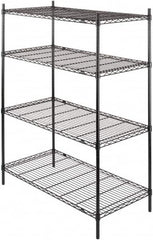 Value Collection - 4 Shelf Wire Shelving - Starter Unit - 48" Wide x 24" Deep x 63" High, - Benchmark Tooling