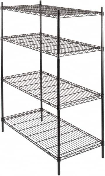 Value Collection - 4 Shelf Wire Shelving - Starter Unit - 36" Wide x 24" Deep x 63" High, - Benchmark Tooling