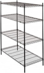 Value Collection - 4 Shelf Wire Shelving - Starter Unit - 36" Wide x 24" Deep x 63" High, - Benchmark Tooling