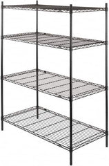 Value Collection - 4 Shelf Wire Shelving - Starter Unit - 48" Wide x 18" Deep x 63" High, - Benchmark Tooling