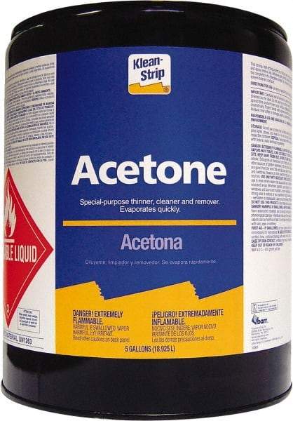 Klean-Strip - 5 Gal Acetone - Comes in Metal Can - Benchmark Tooling