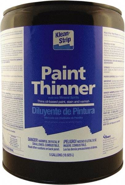 Klean-Strip - 5 Gal Paint Thinner CARB - 201 gL VOC Content, Comes in Metal Can - Benchmark Tooling