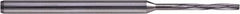 Hertel - 1.63mm Solid Carbide 4 Flute Chucking Reamer - Spiral Flute, 3mm Straight Shank, 10mm Flute Length, 50mm OAL - Benchmark Tooling