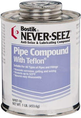 Bostik - 1 Lb Can High Temperature Anti-Seize Lubricant - With PTFE, -297 to 1,800°F, Off-White, Water Resistant - Benchmark Tooling