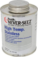 Bostik - 1 Lb Can High Temperature Anti-Seize Lubricant - Stainless Steel, -297 to 2,200°F, Silver Gray, Water Resistant - Benchmark Tooling