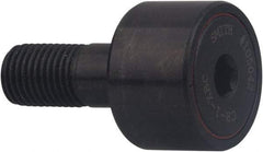 Accurate Bushing - 2-3/4" Roller Diam x 1-1/2" Width, 1" Stud Diam x 2-1/4" Length, Crowned Sealed Stud Cam Follower with Hex - Carbon Steel, 1-1/8" Thread Length, 1-14 Thread, 3-3/4" OAL, 15,280 Lb Dynamic Cap, 16,650 Lb Static Cap - Benchmark Tooling