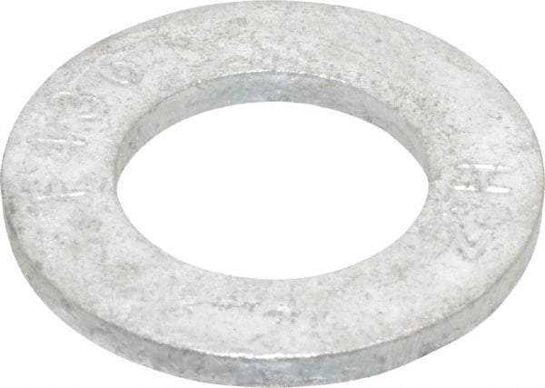 Value Collection - 3/4" Screw, Grade SAE 1035-1050 Steel Standard Flat Washer - 0.805" ID x 1-15/32" OD, 0.177" Thick, Galvanized Finish - Benchmark Tooling